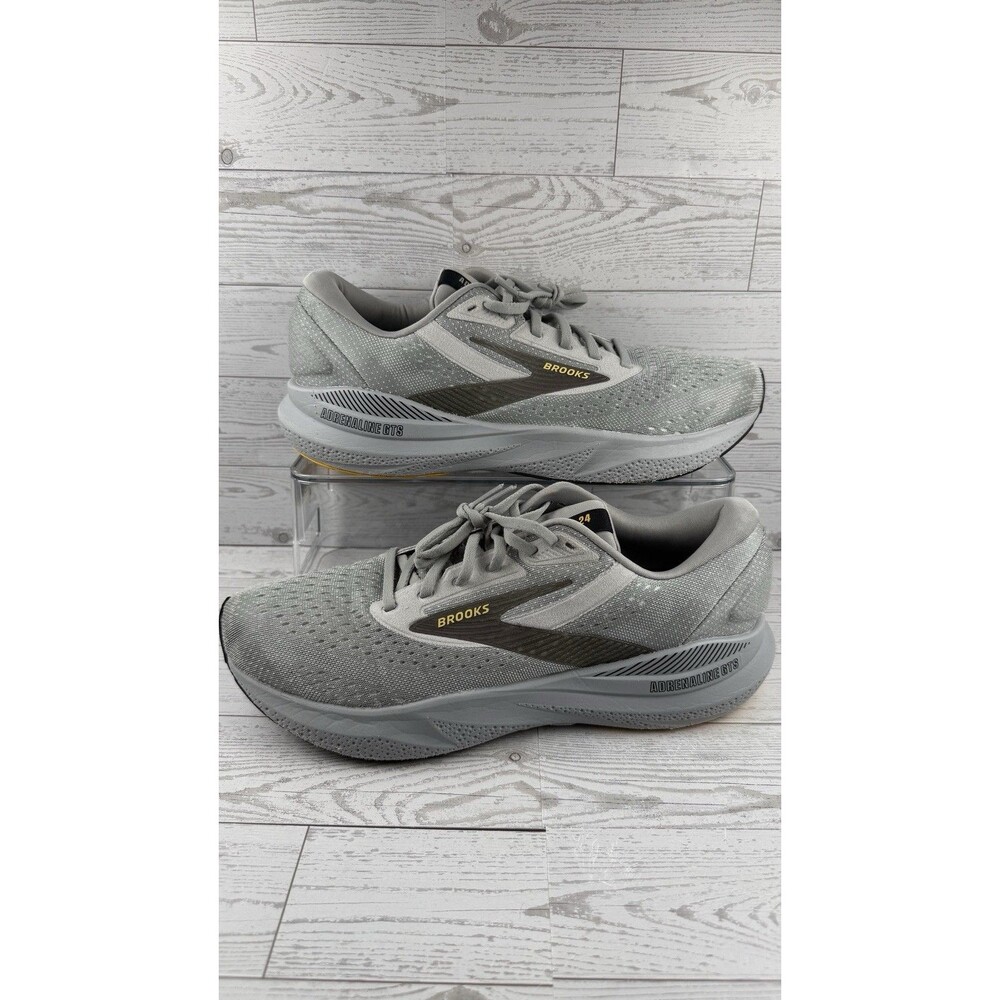 Brooks Adrenaline GTS 24 Shoes Men Sz 11 Wide 2E Alloy White Gold Running #660